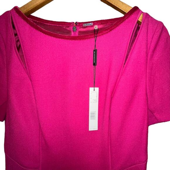 NWT Elie Tahari Red Jonas Wool Dress Size US 10 - Picture 6 of 14